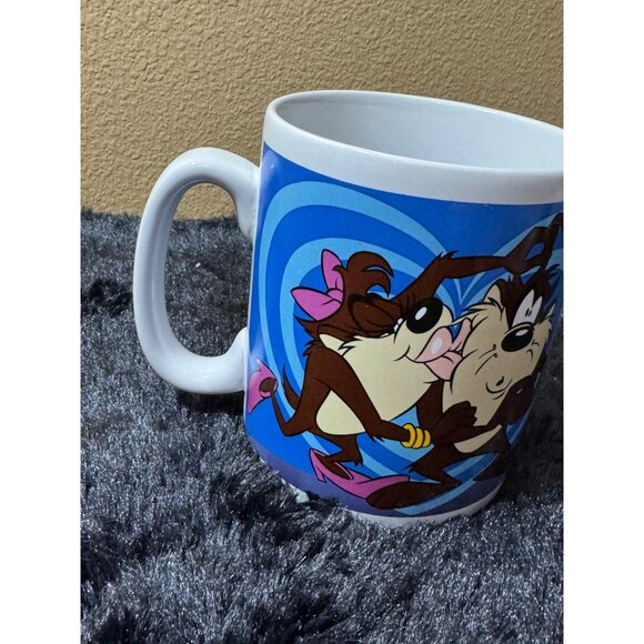 Warner Bros.Looney Tunes Taz & She-Devil "Ladies Man" Ceramic Mug OverSized 1996 - Picture 3 of 6